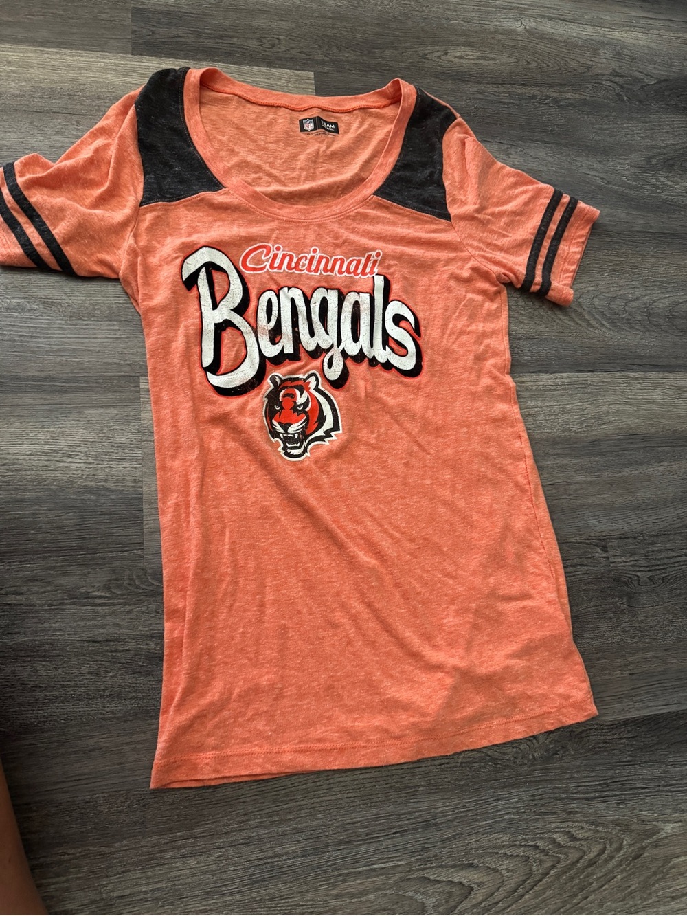 Team Apparel Orange and Black Cincinnati Bengals Girls' Tee
